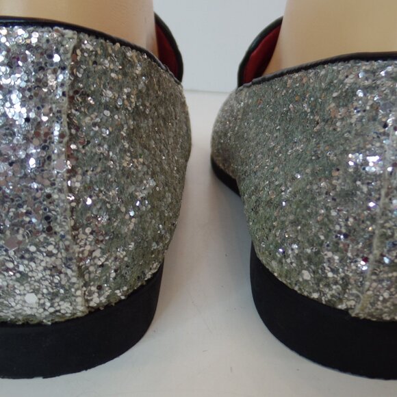 Men\'s Size 42 or US 8.5/9  Bright Sparkling Slip on Flats W  Red Soles Unbranded